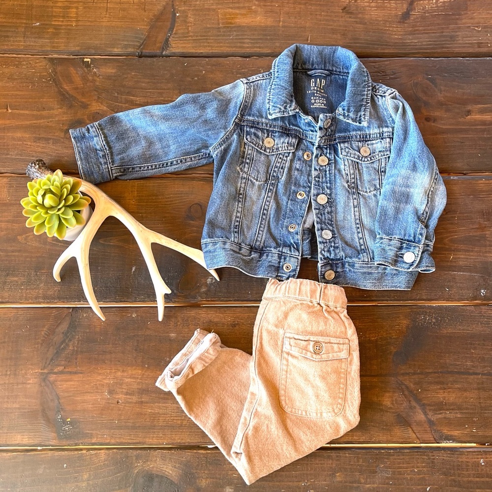 GAP jean jacket + Zara pant bundle